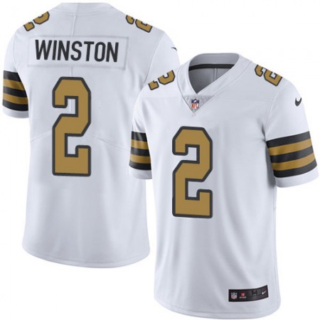 Nike Saints #2 Jameis Winston White Youth Stitched NFL Limited Rush Jersey