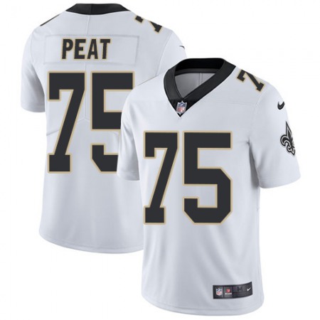 Nike Saints #75 Andrus Peat White Youth Stitched NFL Vapor Untouchable Limited Jersey