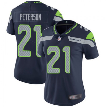 Nike Seahawks #21 Adrian Peterson Steel Blue Team Color Women's Stitched NFL Vapor Untouchable Limited Jersey