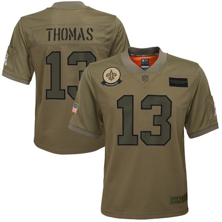 Youth New Orleans Saints #13 Michael Thomas Nike Camo 2019 Salute to Service Game Jersey