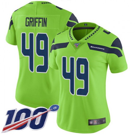 Nike Seahawks #49 Shaquem Griffin Green Women's Stitched NFL Limited Rush 100th Season Jersey