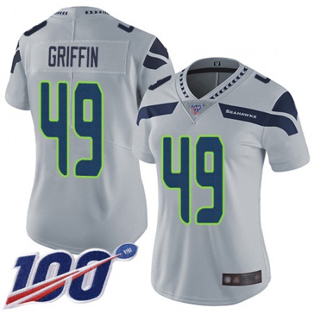 Nike Seahawks #49 Shaquem Griffin Grey Alternate Women's Stitched NFL 100th Season Vapor Limited Jersey