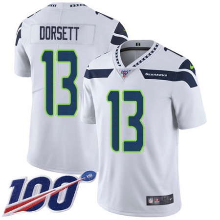 Nike Seahawks #13 Phillip Dorsett White Men's Stitched NFL 100th Season Vapor Untouchable Limited Jersey