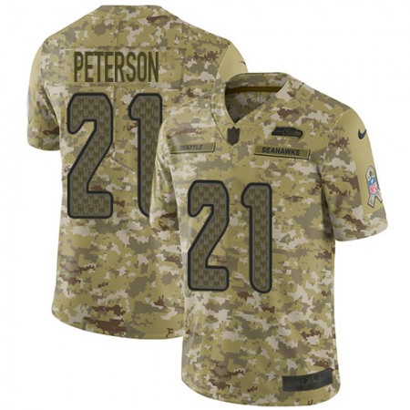Nike Seahawks #21 Adrian Peterson Camo Men's Stitched NFL Limited 2018 Salute To Service Jersey