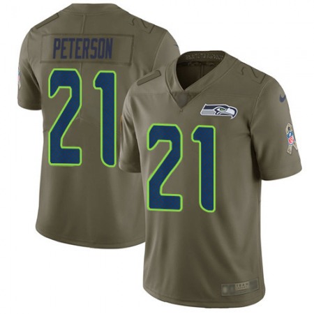 Nike Seahawks #21 Adrian Peterson Olive Men's Stitched NFL Limited 2017 Salute To Service Jersey