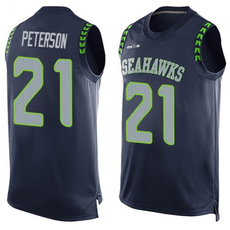 Nike Seahawks #21 Adrian Peterson Steel Blue Team Color Men's Stitched NFL Limited Tank Top Jersey