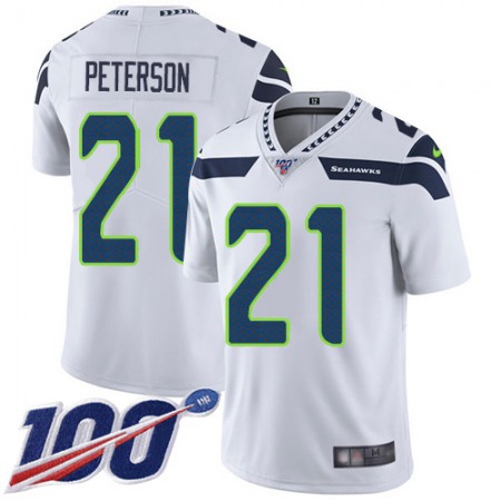 Nike Seahawks #21 Adrian Peterson White Men's Stitched NFL 100th Season Vapor Untouchable Limited Jersey