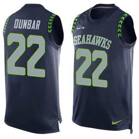 Nike Seahawks #22 Quinton Dunbar Steel Blue Team Color Men's Stitched NFL Limited Tank Top Jersey