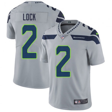 Nike Seahawks #2 Drew Lock Grey Alternate Men's Stitched NFL Vapor Untouchable Limited Jersey