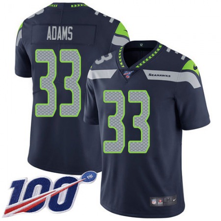 Nike Seahawks #33 Jamal Adams Steel Blue Team Color Men's Stitched NFL 100th Season Vapor Untouchable Limited Jersey