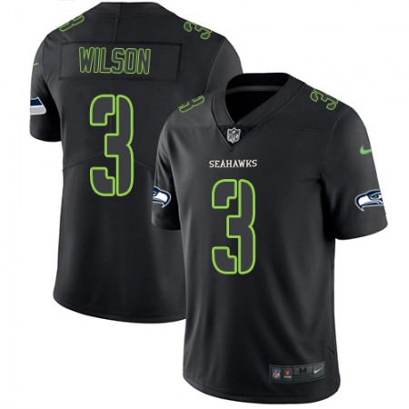 Nike Seahawks #3 Russell Wilson Black Men's Stitched NFL Limited Rush Impact Jersey