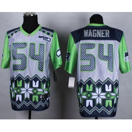 Nike Seahawks #54 Bobby Wagner Grey Men's Stitched NFL Elite Noble Fashion Jersey