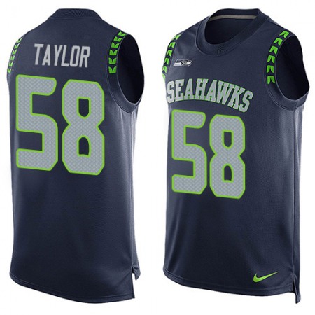 Nike Seahawks #58 Darrell Taylor Steel Blue Team Color Men's Stitched NFL Limited Tank Top Jersey