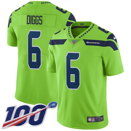 Nike Seahawks #6 Quandre Diggs Green Men's Stitched NFL Limited Rush 100th Season Jersey