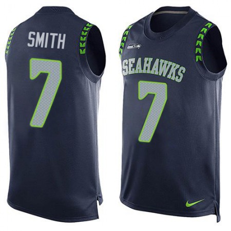 Nike Seahawks #7 Geno Smith Steel Blue Team Color Men's Stitched NFL Limited Tank Top Jersey