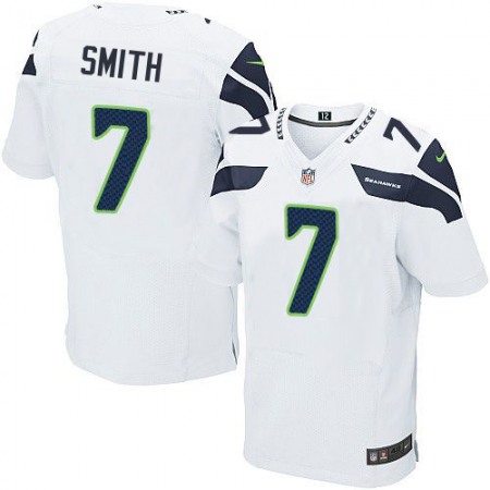 Nike Seahawks #7 Geno Smith White Men's Stitched NFL Elite Jersey