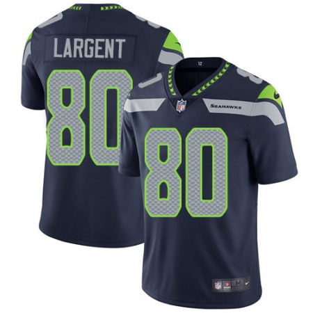 Nike Seahawks #80 Steve Largent Steel Blue Team Color Men's Stitched NFL Vapor Untouchable Limited Jersey