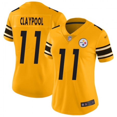 Nike Steelers #11 Chase Claypool Gold Women's Stitched NFL Limited Inverted Legend Jersey