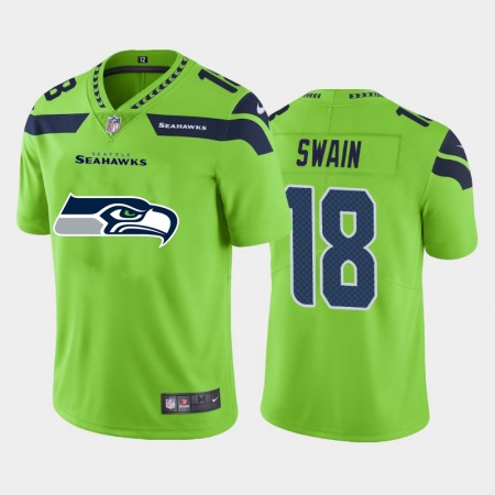 Seattle Seahawks #18 Freddie Swain Green Men's Nike Big Team Logo Vapor Limited NFL Jersey