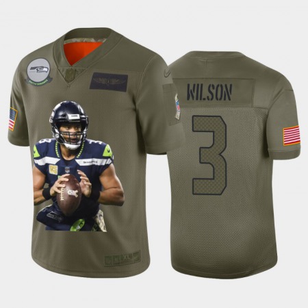 Seattle Seahawks #3 Russell Wilson Nike Team Hero Vapor Limited NFL Jersey Camo