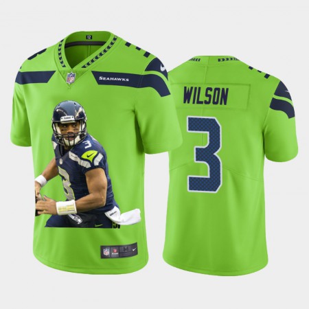 Seattle Seahawks #3 Russell Wilson Nike Team Hero Vapor Limited NFL Jersey Green