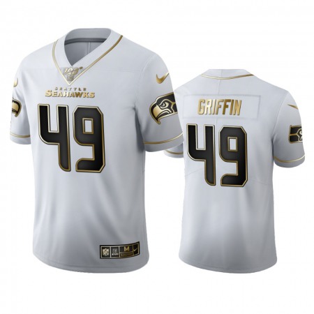 Seattle Seahawks #49 Shaquem Griffin Men's Nike White Golden Edition Vapor Limited NFL 100 Jersey