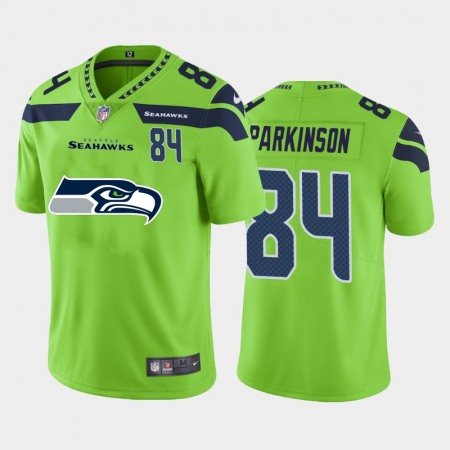 Seattle Seahawks #84 Colby Parkinson Green Men's Nike Big Team Logo Player Vapor Limited NFL Jersey