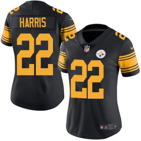 Nike Steelers #22 Najee Harris Black Women's Stitched NFL Limited Rush Jersey