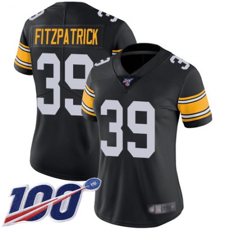 Nike Steelers #39 Minkah Fitzpatrick Black Alternate Women's Stitched NFL 100th Season Vapor Limited Jersey