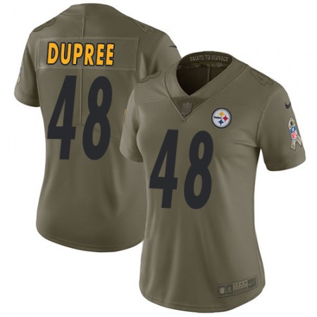 Nike Steelers #48 Bud Dupree Olive Women's Stitched NFL Limited 2017 Salute to Service Jersey