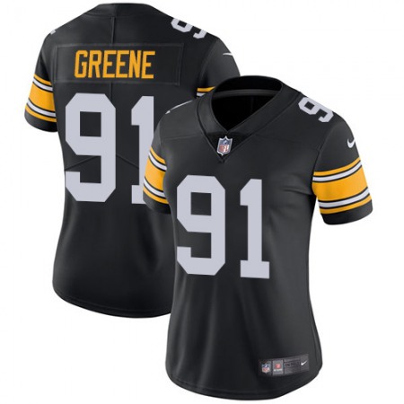 Nike Steelers #91 Kevin Greene Black Alternate Women's Stitched NFL Vapor Untouchable Limited Jersey