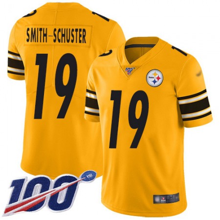 Nike Steelers #19 JuJu Smith-Schuster Gold Youth Stitched NFL Limited Inverted Legend 100th Season Jersey