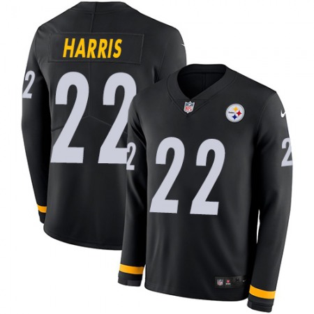 Nike Steelers #22 Najee Harris Black Team Color Youth Stitched NFL Limited Therma Long Sleeve Jersey