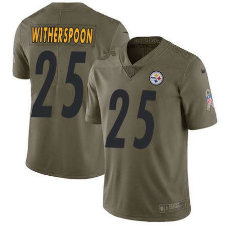 Nike Steelers #25 Ahkello Witherspoon Olive Youth Stitched NFL Limited 2017 Salute to Service Jersey