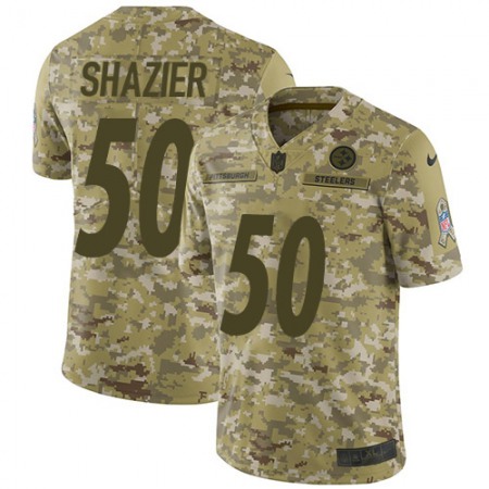 Nike Steelers #50 Ryan Shazier Camo Youth Stitched NFL Limited 2018 Salute to Service Jersey