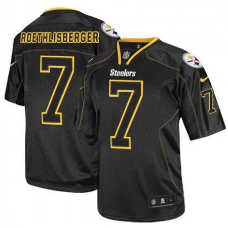 Nike Steelers #7 Ben Roethlisberger Lights Out Black Youth Stitched NFL Elite Jersey