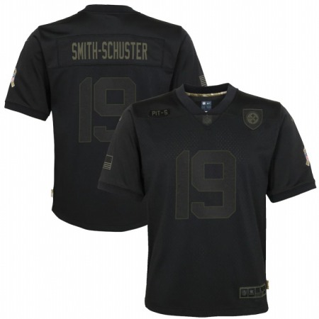 Pittsburgh Steelers #19 JuJu Smith-Schuster Nike Youth 2020 Salute to Service Game Jersey Black