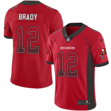 Nike Buccaneers #12 Tom Brady Red Team Color Men's Stitched NFL Limited Rush Drift Fashion Jersey