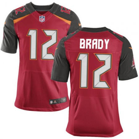 Nike Buccaneers #12 Tom Brady Red Team Color Men's Stitched NFL Vapor Untouchable Elite Jersey