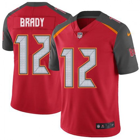 Nike Buccaneers #12 Tom Brady Red Team Color Men's Stitched NFL Vapor Untouchable Limited Jersey