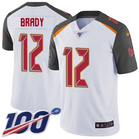 Nike Buccaneers #12 Tom Brady White Men's Stitched NFL 100th Season Vapor Untouchable Limited Jersey