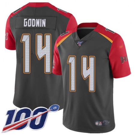 Nike Buccaneers #14 Chris Godwin Gray Men's Stitched NFL Limited Inverted Legend 100th Season Jersey