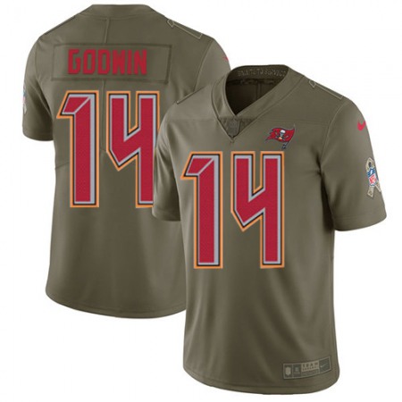 Nike Buccaneers #14 Chris Godwin Olive Men's Stitched NFL Limited 2017 Salute To Service Jersey