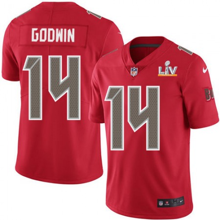 Nike Buccaneers #14 Chris Godwin Red Men's Super Bowl LV Bound Stitched NFL Limited Rush Jersey