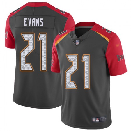 Nike Buccaneers #21 Justin Evans Gray Men's Stitched NFL Limited Inverted Legend Jersey