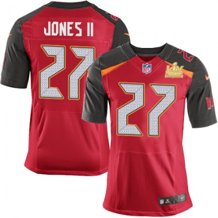 Nike Buccaneers #27 Ronald Jones II Red Team Color Men's Super Bowl LV Champions Patch Stitched NFL Vapor Untouchable Elite Jersey