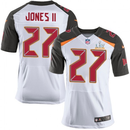 Nike Buccaneers #27 Ronald Jones II White Men's Super Bowl LV Bound Stitched NFL New Elite Jersey