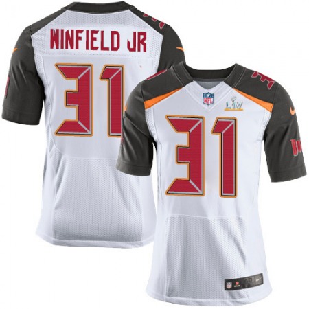Nike Buccaneers #31 Antoine Winfield Jr. White Men's Super Bowl LV Bound Stitched NFL New Elite Jersey