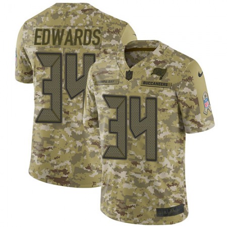 Nike Buccaneers #34 Mike Edwards Camo Men's Stitched NFL Limited 2018 Salute To Service Jersey