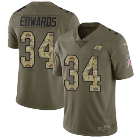 Nike Buccaneers #34 Mike Edwards Olive/Camo Men's Stitched NFL Limited 2017 Salute To Service Jersey